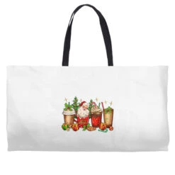 Christmas Santa Coffee Cups Weekender Totes
