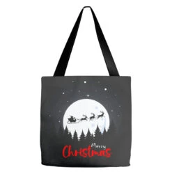 Christmas Contrast Moonlight Tote Bags