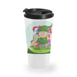 Snow Globe Believe Elf Xmas Funny Christmas Elf Gi Travel Mug