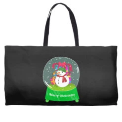 Snow Globe Funny Xmas Snowman Snowflakes Christmas Weekender Totes
