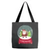 Snow Globe Santa Claus Christmas Tree Believe Xmas Tote Bags