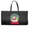 Snow Globe Santa Claus Christmas Tree Believe Xmas Weekender Totes