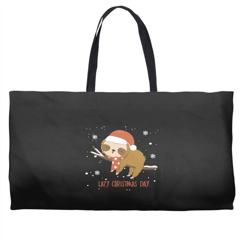 Santa Sloth Christmas Merry Slothmas Snowflake Weekender Totes 3 Santa Sloth Christmas Merry Slothmas Snowflake Weekender Totes