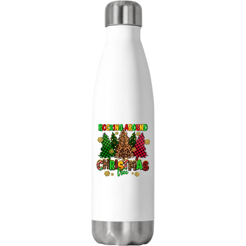 Rocking Around The Christmas Tree Stainless Steel Water Bottle 3 Rocking Around The Christmas Tree Stainless Steel Water Bottle