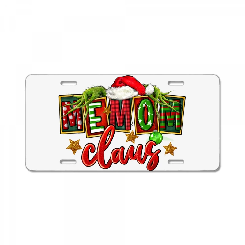 Christmas Memom Claus License Plate 3 Christmas Memom Claus License Plate