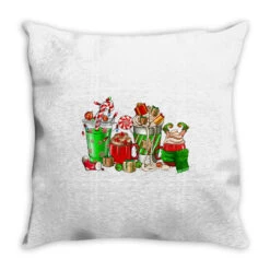 Christmas Coffee Cup Throw Pillow