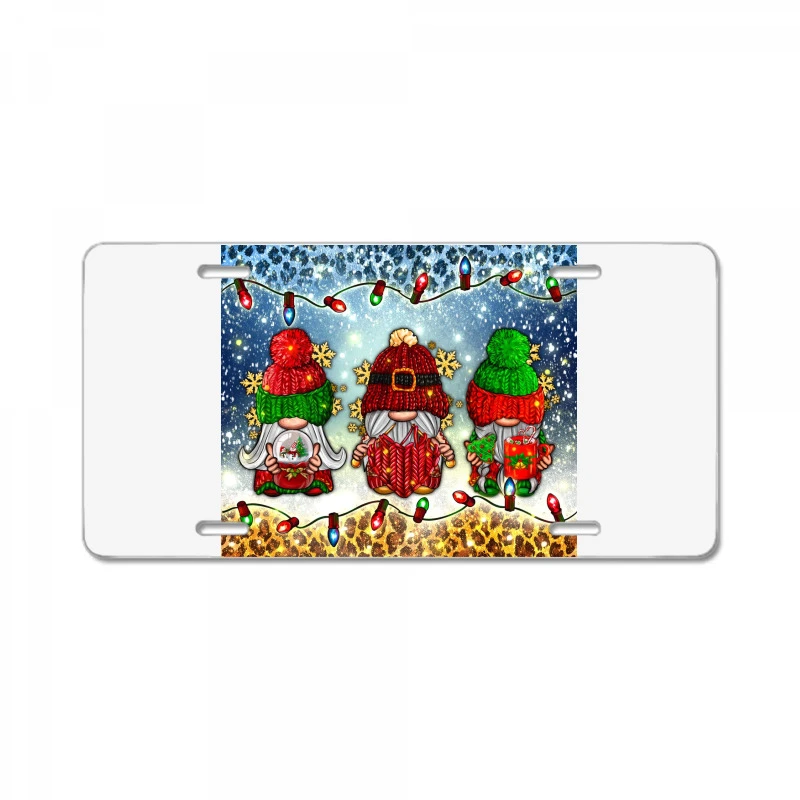 Cozy Christmas Gnomies License Plate 3 Cozy Christmas Gnomies License Plate
