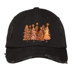 Melanin Christmas Trees With Lights Vintage Cap