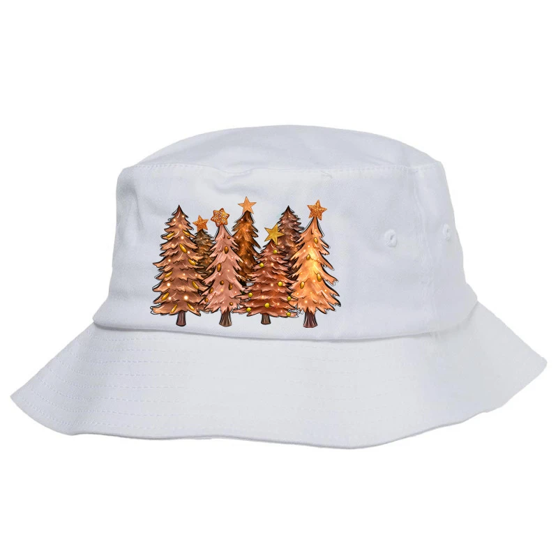 Melanin Christmas Trees With Lights Bucket Hat 3 Melanin Christmas Trees With Lights Bucket Hat