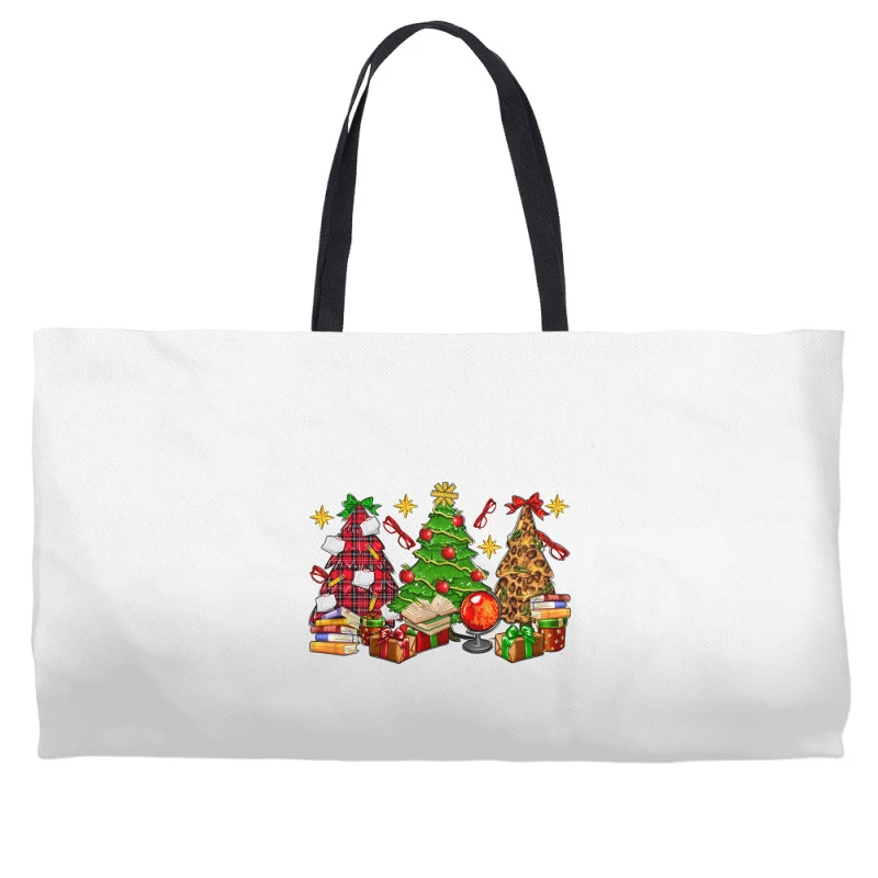 Teacher Christmas Trees Weekender Totes 3 Teacher Christmas Trees Weekender Totes