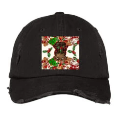 Afro Messy Bun Christmas Vintage Cap