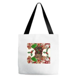 Afro Messy Bun Christmas Tote Bags