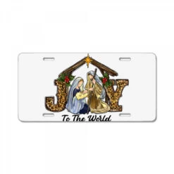 Joy To The World Baby Jesus Christmas License Plate