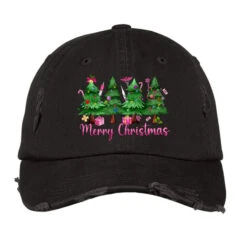 Merry Christmas Nurse Trees Vintage Cap