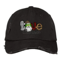 Grinch Christmas Love Distressed Cap