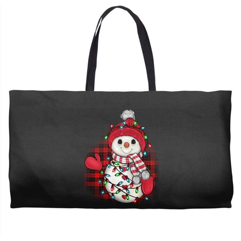 Christmas Snowman Lights Weekender Totes 4 Christmas Snowman Lights Weekender Totes - Image 2