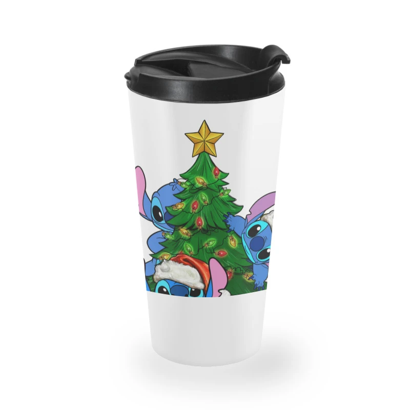 Stitch Christmas Tree Travel Mug 4 Stitch Christmas Tree Travel Mug - Image 2