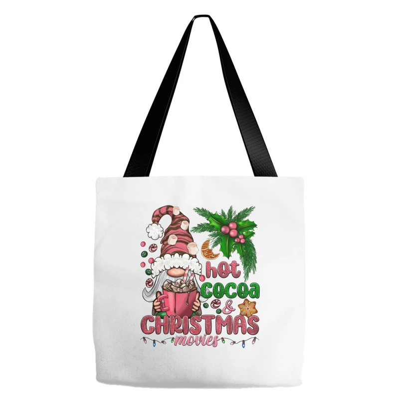 Pink Christmas Hot Cocoa And Christmas Movies Tote Bags 4 Pink Christmas Hot Cocoa And Christmas Movies Tote Bags - Image 2