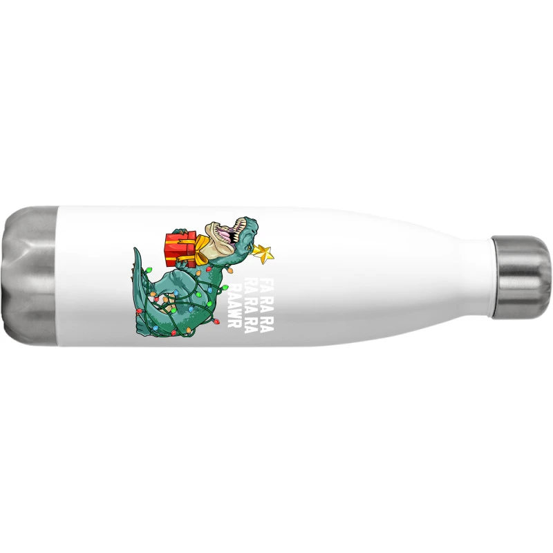 Christmas Dinosaur Fa Ra Ra Rawr Cute Boys Kids Tr Stainless Steel Water Bottle 4 Christmas Dinosaur Fa Ra Ra Rawr Cute Boys Kids Tr Stainless Steel Water Bottle - Image 2