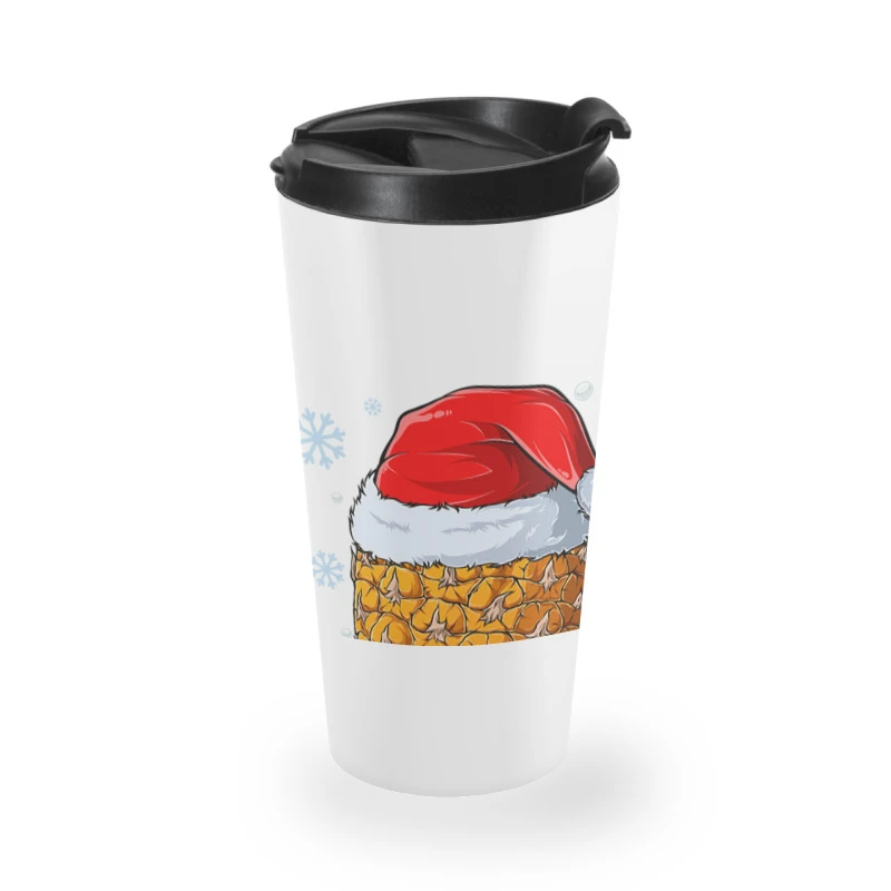 Christmas In July Santa Pineapple Hawaiian Summer Travel Mug 4 Christmas In July Santa Pineapple Hawaiian Summer Travel Mug - Image 2