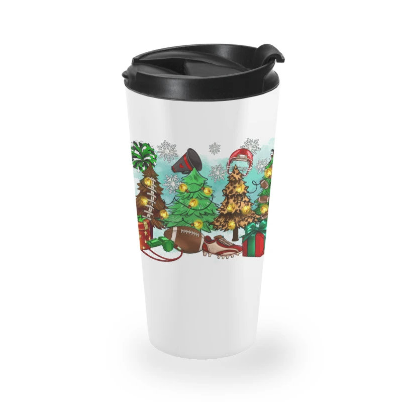 Christmas Trees With Football Travel Mug 4 Christmas Trees With Football Travel Mug - Image 2