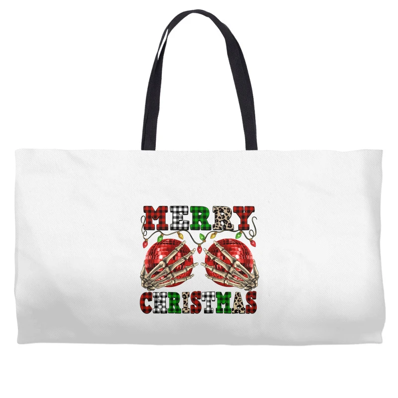Merry Christmas Skeleton Hands Boobs Weekender Totes 4 Merry Christmas Skeleton Hands Boobs Weekender Totes - Image 2
