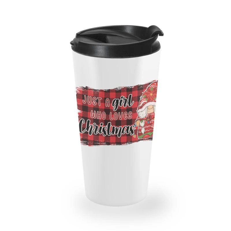 Just A Girl Who Loves Christmas Sublim Travel Mug 4 Just A Girl Who Loves Christmas Sublim Travel Mug - Image 2