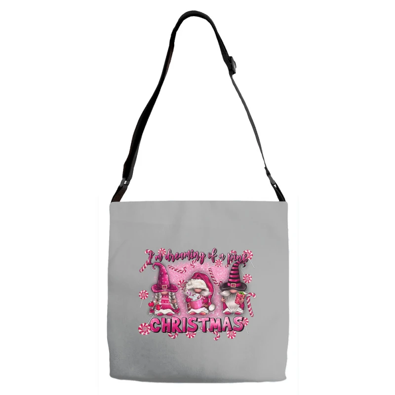 I'm Dreaming Of A Pink Christmas Adjustable Strap Totes 4 I'm Dreaming Of A Pink Christmas Adjustable Strap Totes - Image 2