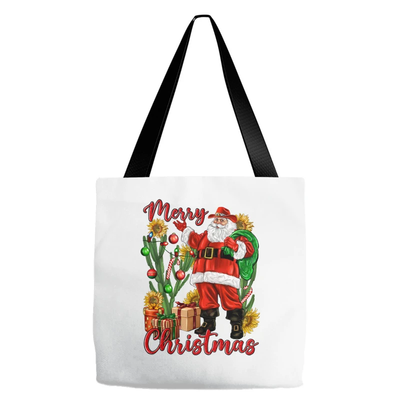 Merry Christmas With Santa Tote Bags 4 Merry Christmas With Santa Tote Bags - Image 2