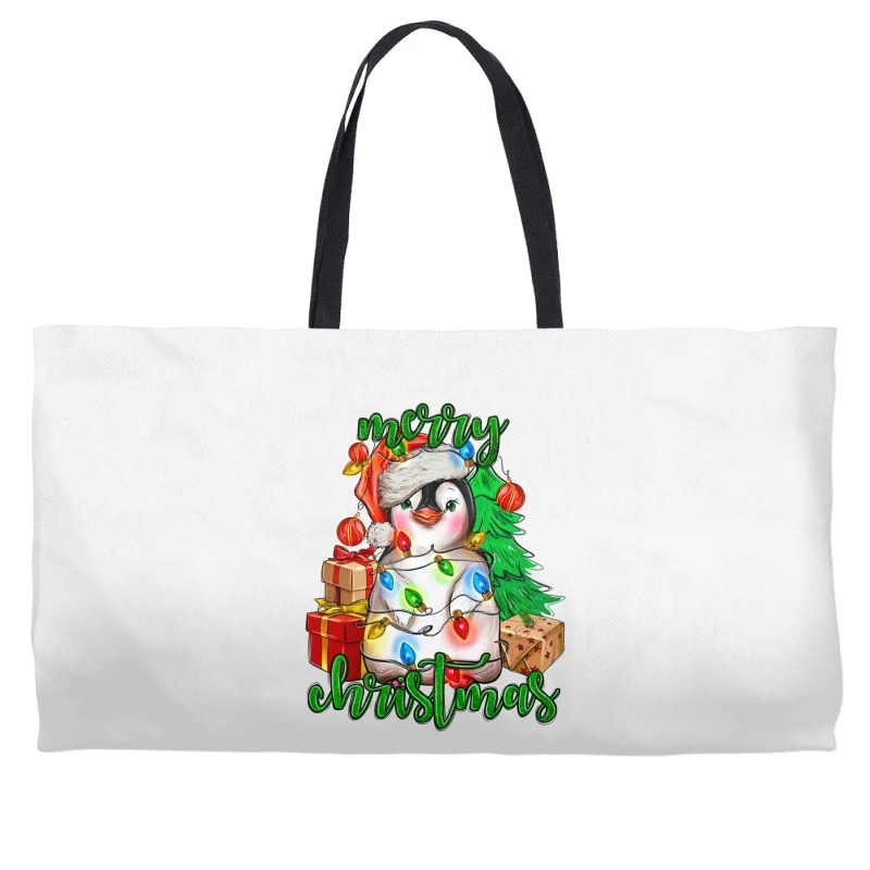 Merry Christmas Penguin Weekender Totes 4 Merry Christmas Penguin Weekender Totes - Image 2