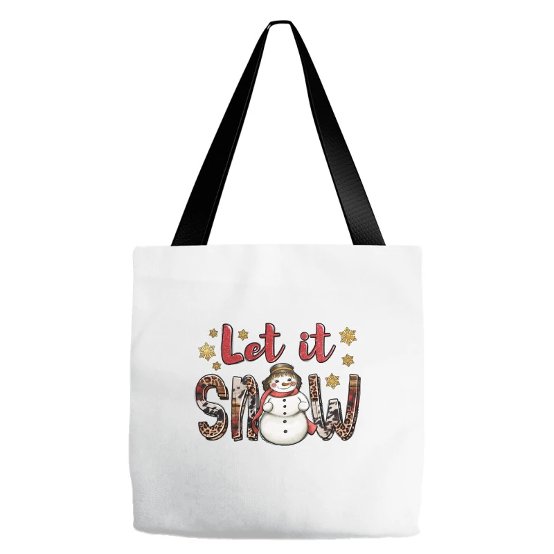 Let It Snow Christmas Snowman Tote Bags 4 Let It Snow Christmas Snowman Tote Bags - Image 2