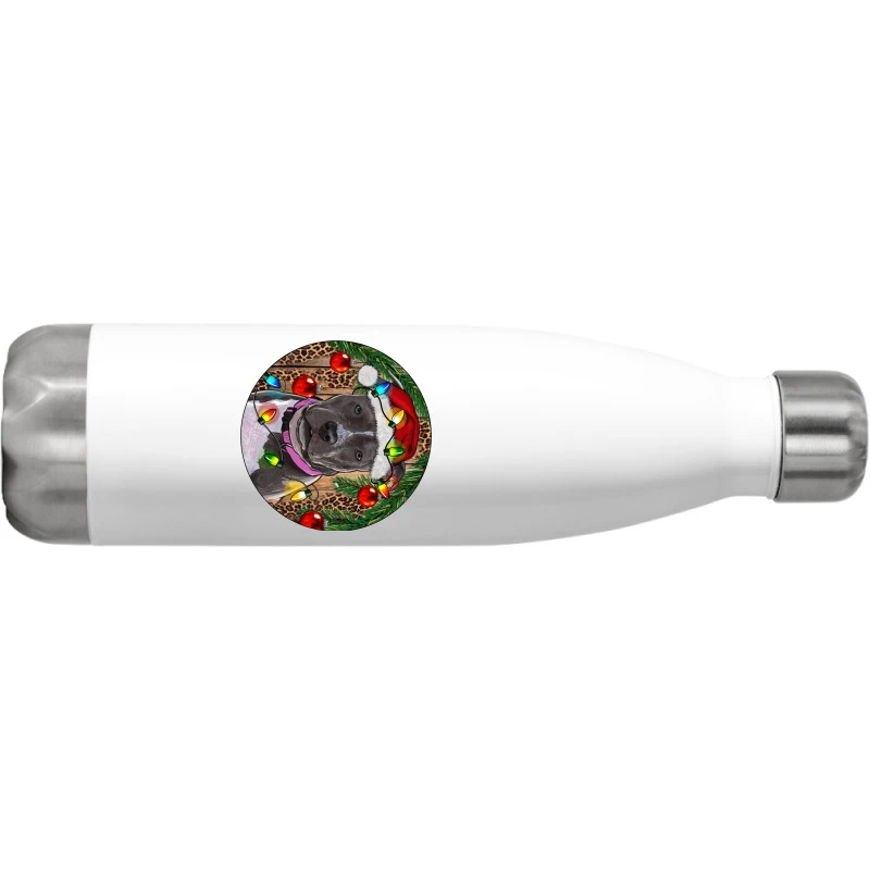 Christmas Pitbull Stainless Steel Water Bottle 4 Christmas Pitbull Stainless Steel Water Bottle - Image 2