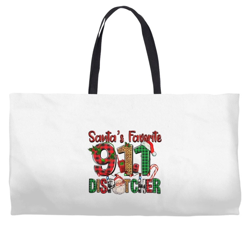 Santa's Favorite 911 Dispatcher For Christmas Weekender Totes 4 Santa's Favorite 911 Dispatcher For Christmas Weekender Totes - Image 2