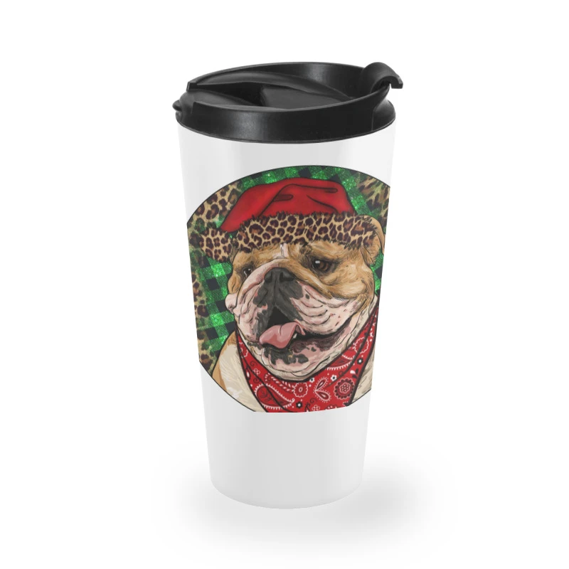Christmas English Bulldog Travel Mug 4 Christmas English Bulldog Travel Mug - Image 2