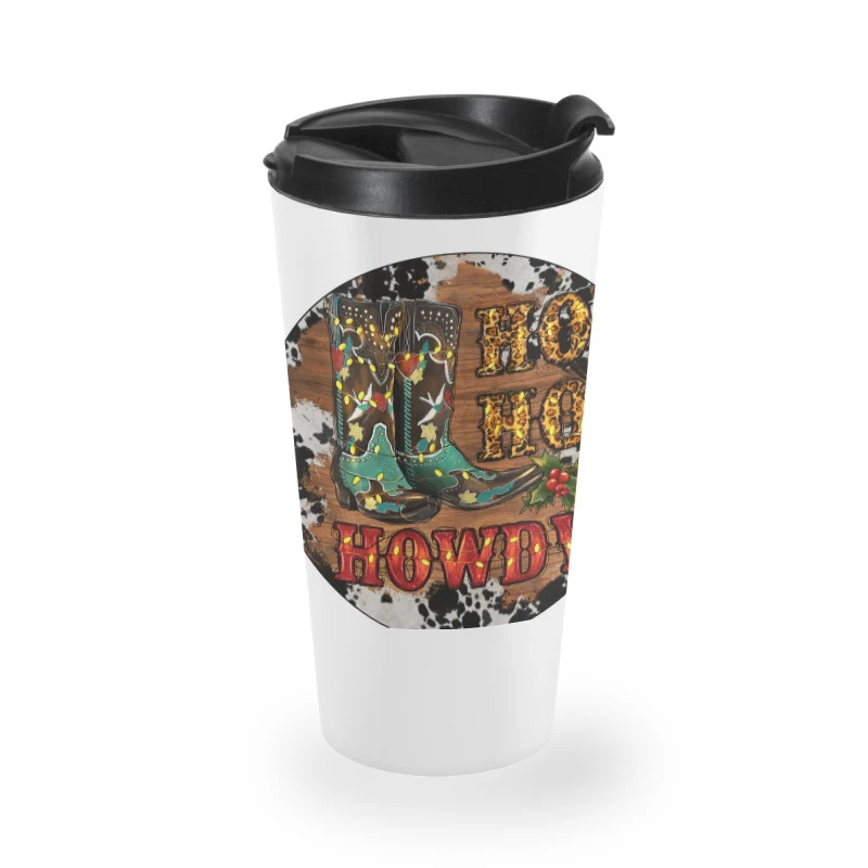 Christmas Cowboy Boots Travel Mug 4 Christmas Cowboy Boots Travel Mug - Image 2