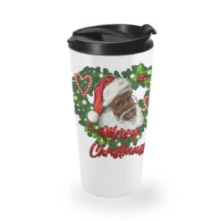 Merry Christmas African American Santa With Wreath Travel Mug -Home Decor Store pmd.2526785492.169.25097035.s3.1 front white and black1 ffffff none xm12.5y2 180 800x800 1