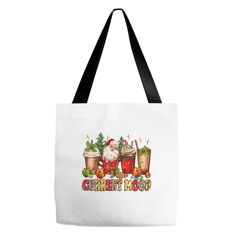 Christmas Santa Coffee Cups Current Mood Tote Bags 4 Christmas Santa Coffee Cups Current Mood Tote Bags - Image 2