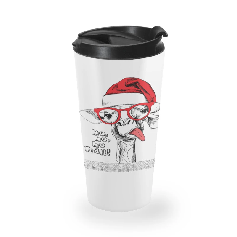Ugly Christmas Llama Santa Xmas Llama Alpaca G Travel Mug 4 Ugly Christmas Llama Santa Xmas Llama Alpaca G Travel Mug - Image 2