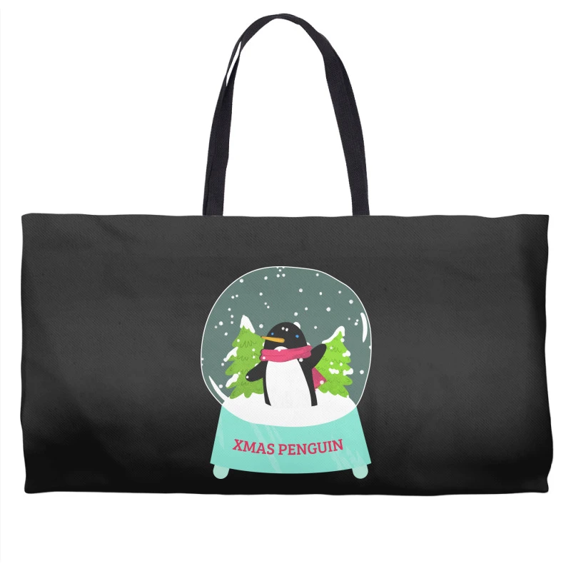 Snow Globe Penguin Christmas Tree Believe Xmas Gif Weekender Totes 4 Snow Globe Penguin Christmas Tree Believe Xmas Gif Weekender Totes - Image 2