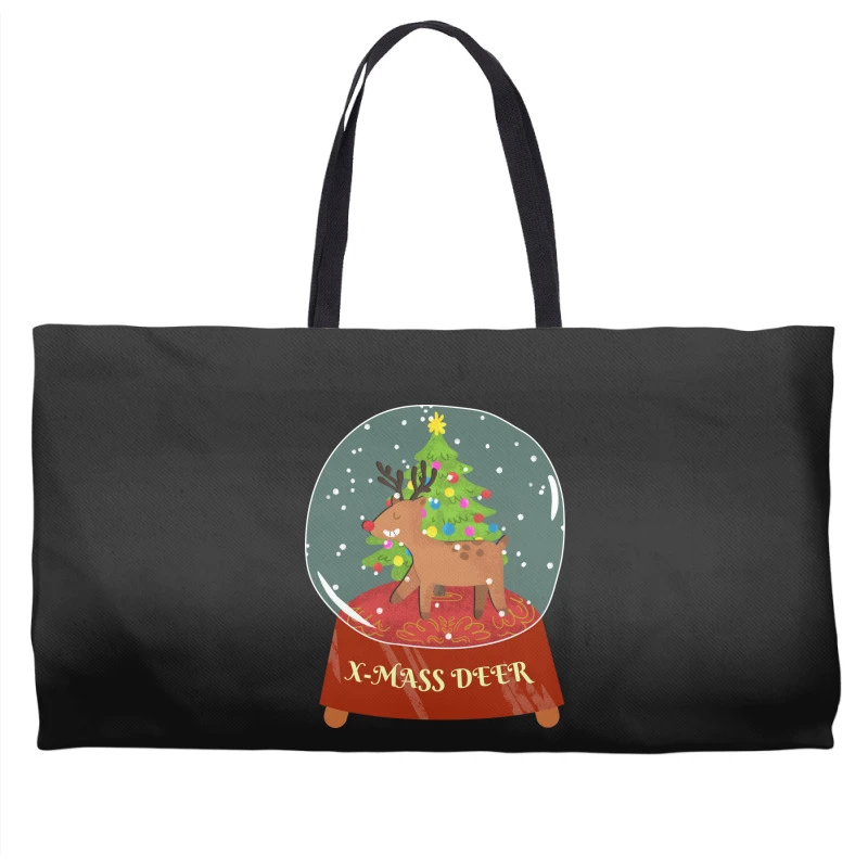 Snow Globe Reindeer Christmas Tree Believe Rudolph Weekender Totes 4 Snow Globe Reindeer Christmas Tree Believe Rudolph Weekender Totes - Image 2