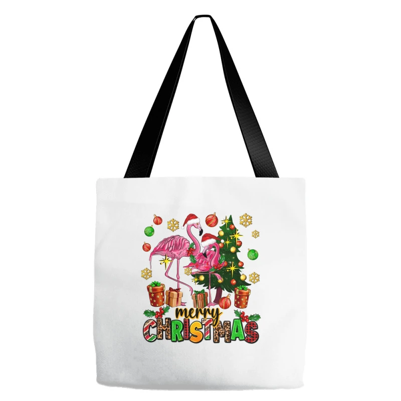 Flamingo Merry Christmas Tote Bags 4 Flamingo Merry Christmas Tote Bags - Image 2