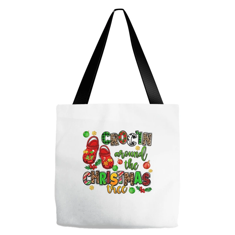 Croc'in Around The Christmas Tree Tote Bags 4 Croc'in Around The Christmas Tree Tote Bags - Image 2