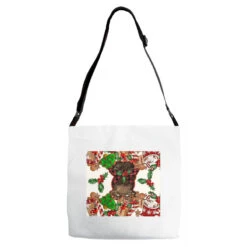 Afro Messy Bun Christmas Adjustable Strap Totes