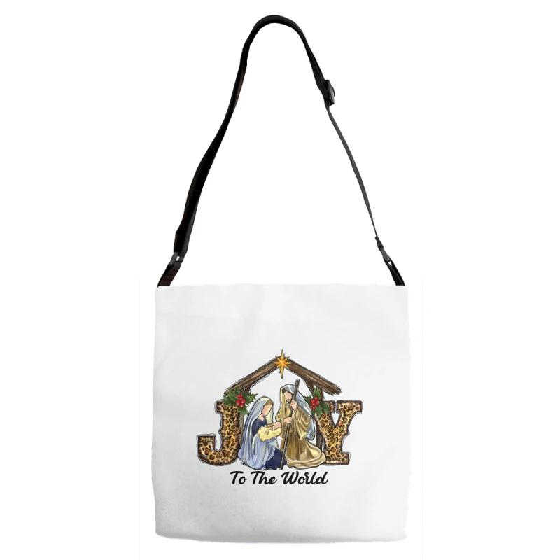 Joy To The World Baby Jesus Christmas Adjustable Strap Totes 4 Joy To The World Baby Jesus Christmas Adjustable Strap Totes - Image 2